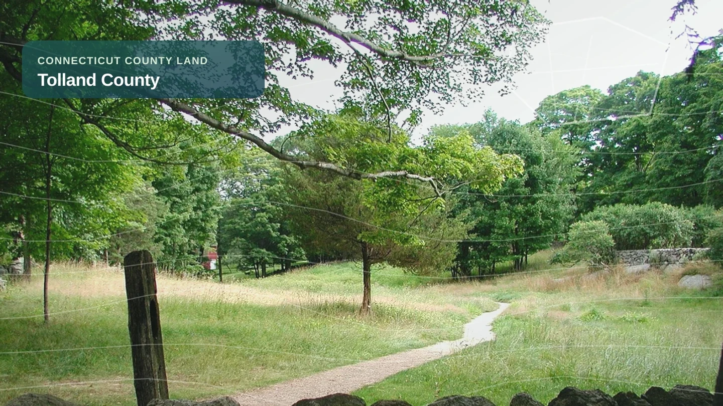 Tolland County vacant land, wooded acreage, and rural parcels in Connecticut